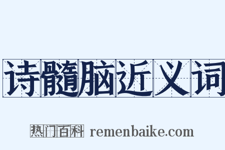 诗髓脑近义词是什么意思的图片